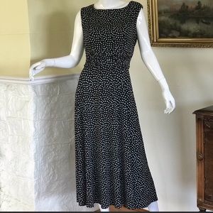 Jessica Howard Polka Dot Midi Sleeveless Dress